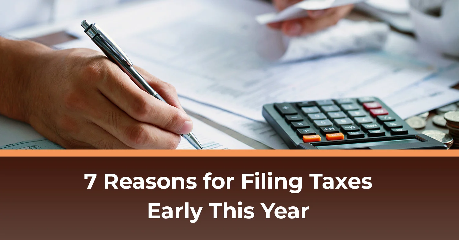 A person in Scottsdale, Arizona, filing taxes early to ensure they get their refund early.